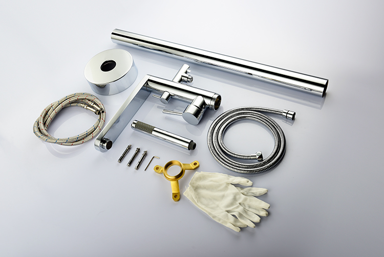 Free standing bathtub faucet brass freestand bathroom shower bathtub faucet set with shower and bath mixer taps