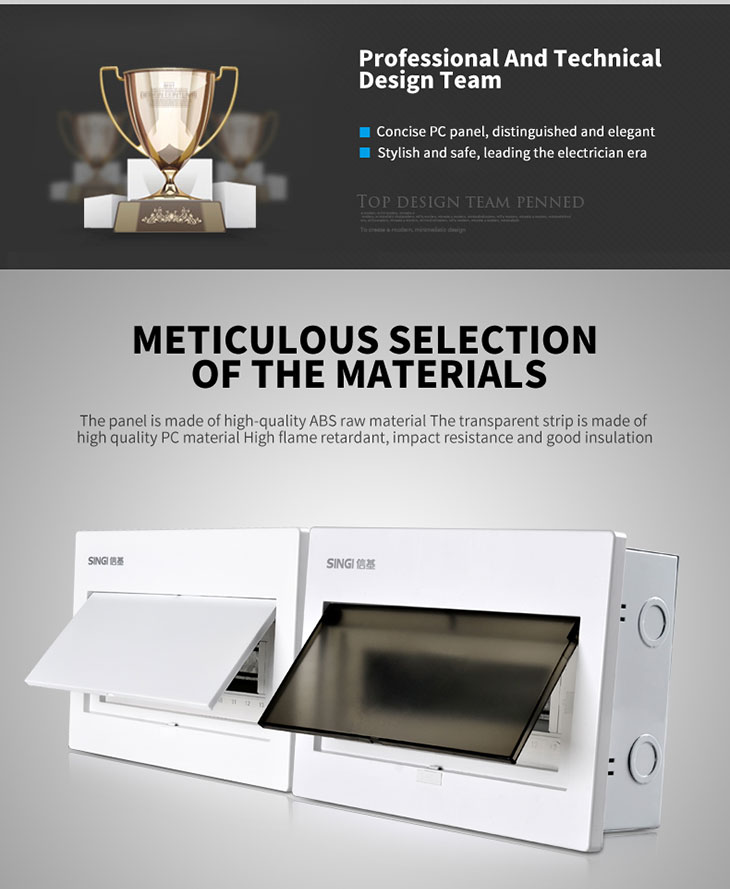 18 ways transparent flush mcb electrical distribution box Power Equipment