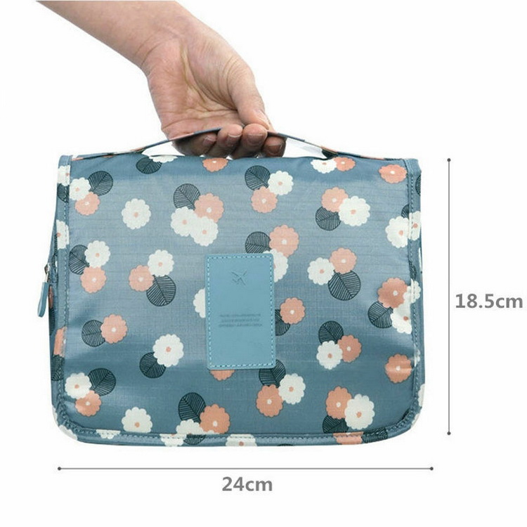 Borsa da trucco portatile da appendere Borsa da toilette da viaggio cosmetica con logo personalizzato