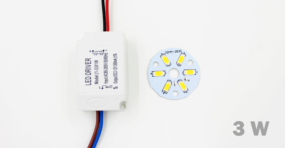 3W 5W 7W 9W 12W 15W 18W 24W SMD5730 puce à diode électroluminescente + coque en plastique LED alimentation du pilote pour plafonnier LED