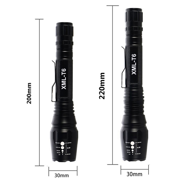 Mini lampe de poche à lumière Led, torche Super brillante, Q5/T6/L2 Mini lampe de poche à lumière Led, torche Super brillante, Q5/T6/L2