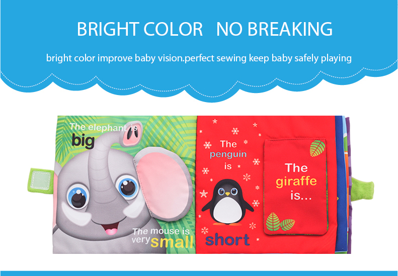 Cloth book stuffed toy plush toy to teach children to learn toy baby books