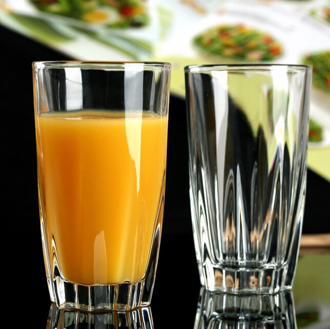 Round Milk Juice Glass Cup For Drink Water Drinking Glass Food Grade Material Transparent Whiskey Cup
