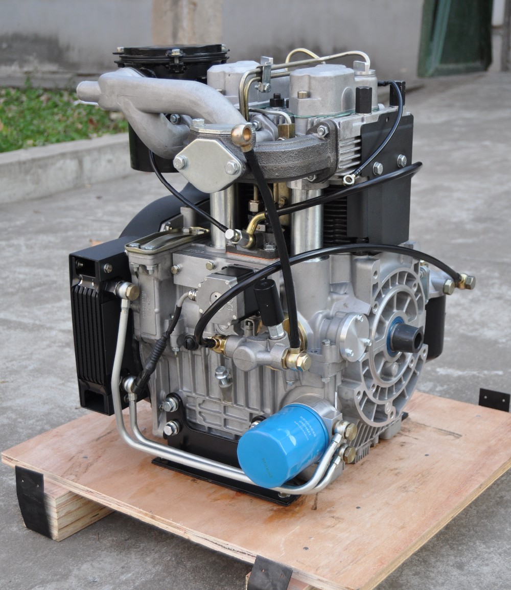 12ld477-2 20hp 风冷 2 缸 18hp 小型柴油发动机 hf-a20f lombadini