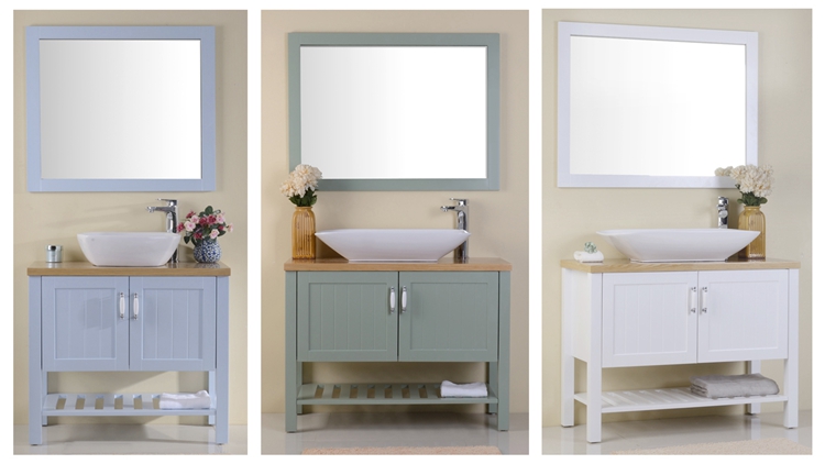Europe style wash basin Floor Mounted bathroom cabinet with mirror bathroom cabinet