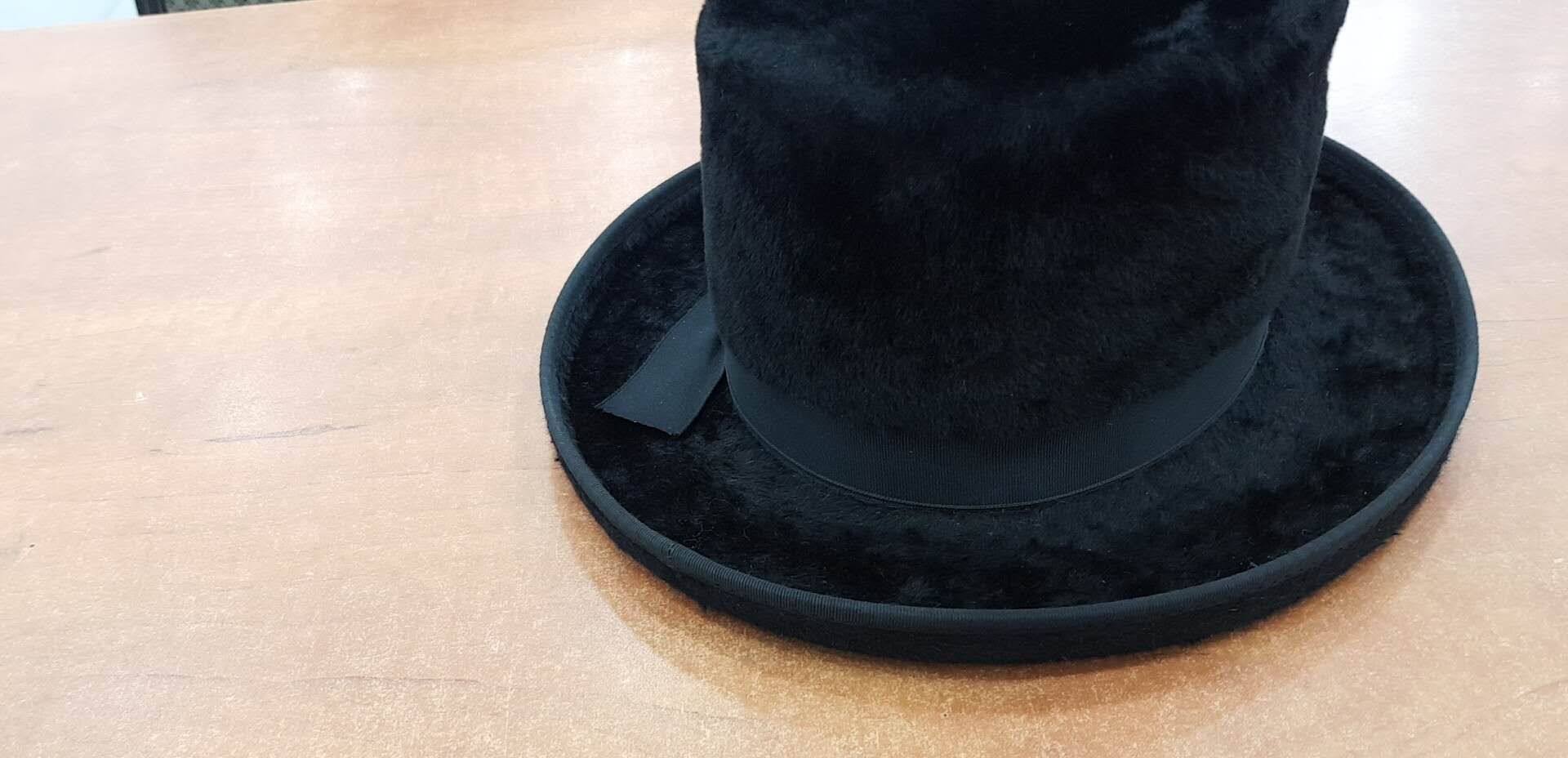 复古男士成人长发拉丝兔毛毛毡 borsalino 犹太帽子 fedora 帽子为穿