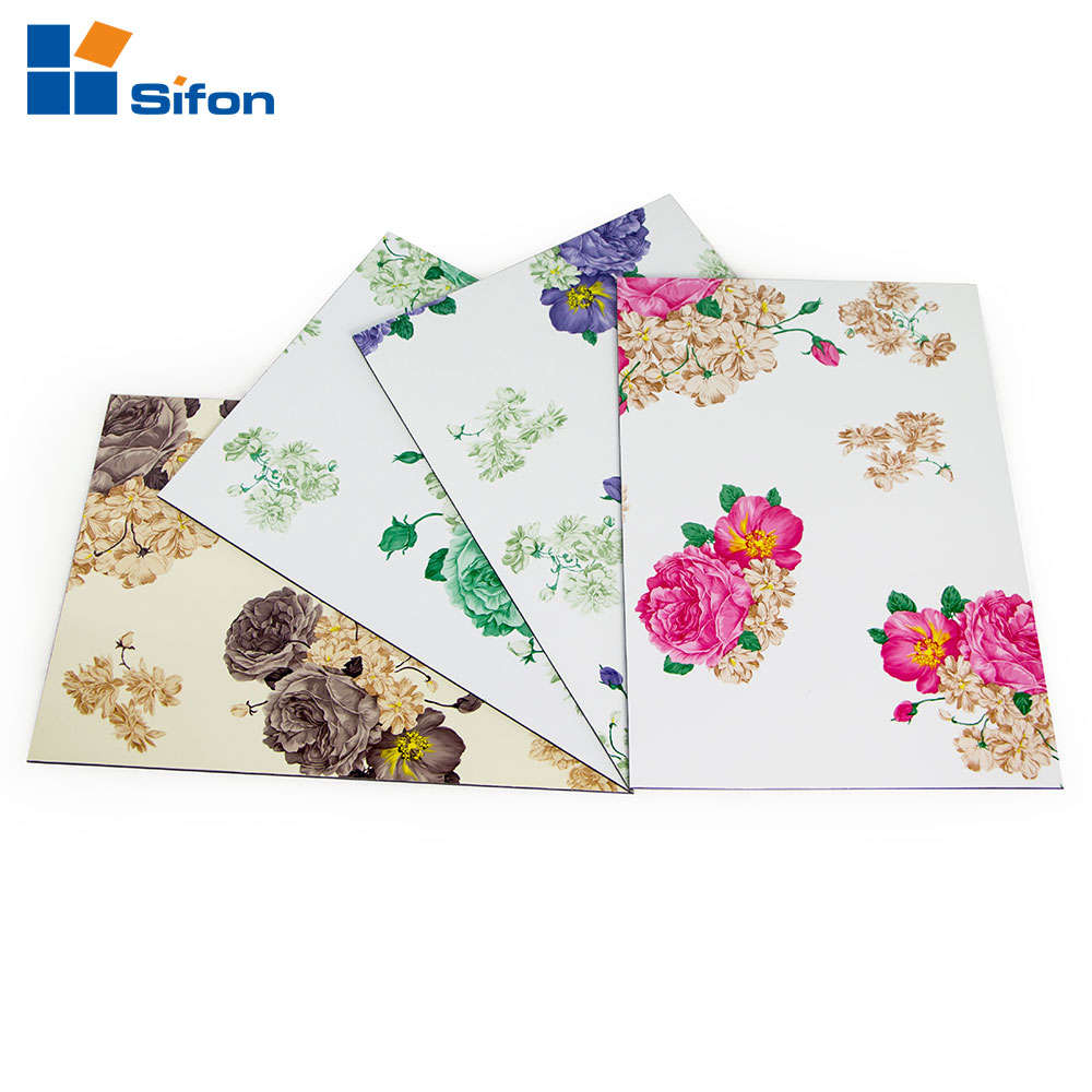 PET film coated flower aluminum composite panel acp sheet wall panel