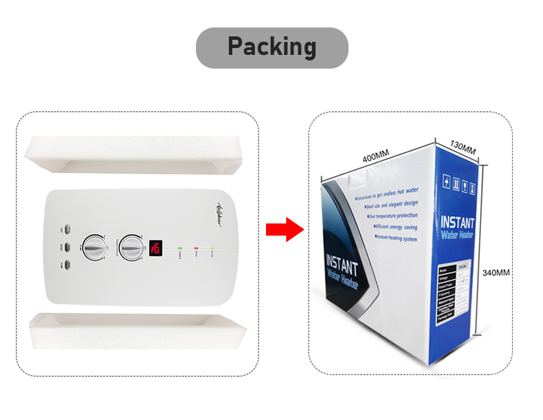 Portable Bathtub Mini Instant Hot Shower Water Heater Electric Shower Tankless Water Heater With Pump For Bathroom