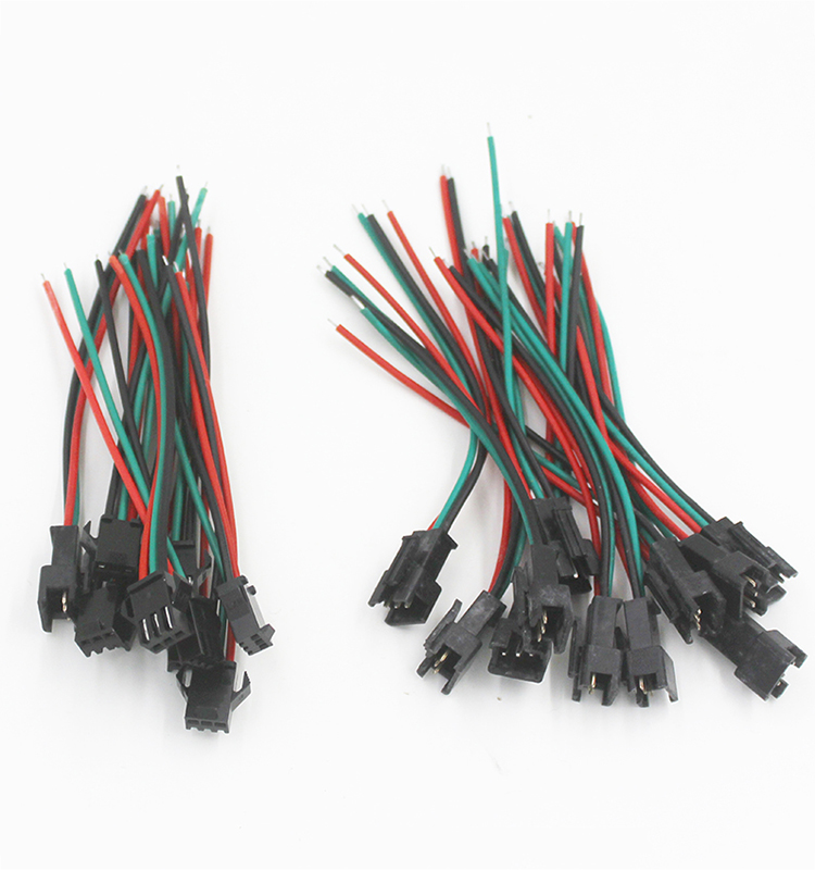 JST SM 3 broches/tête mâle à femelle connecteur rapide/fil pour bande LED WS2812B RGB