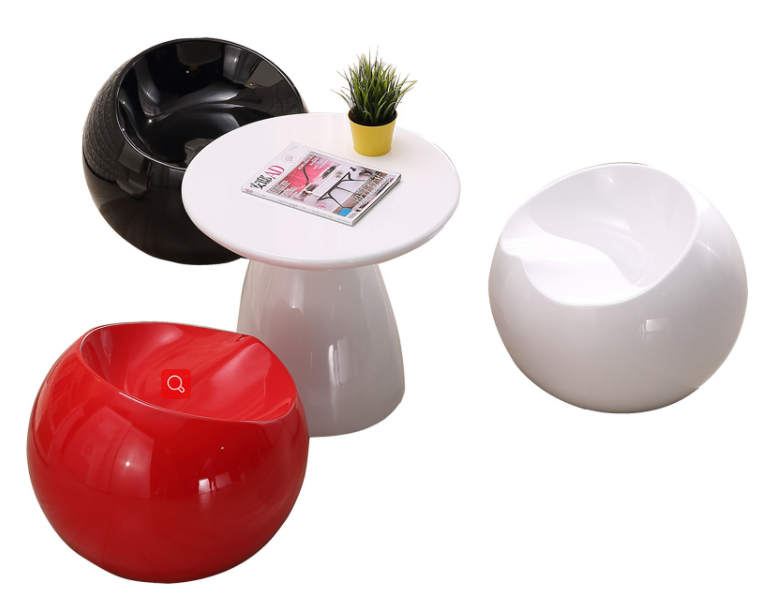 Modern Style Finn Stone Ball Chair - Contemporary Living Room