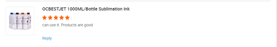 Ocbestjet 4 Colors 1000ML/Bottle Sublimation Dye Ink For Epson R1900 Printer