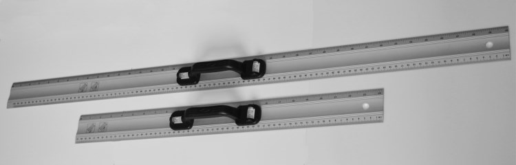 60cm/24" & 100cm/40" Metal Cutting Ruler with Level and Handle