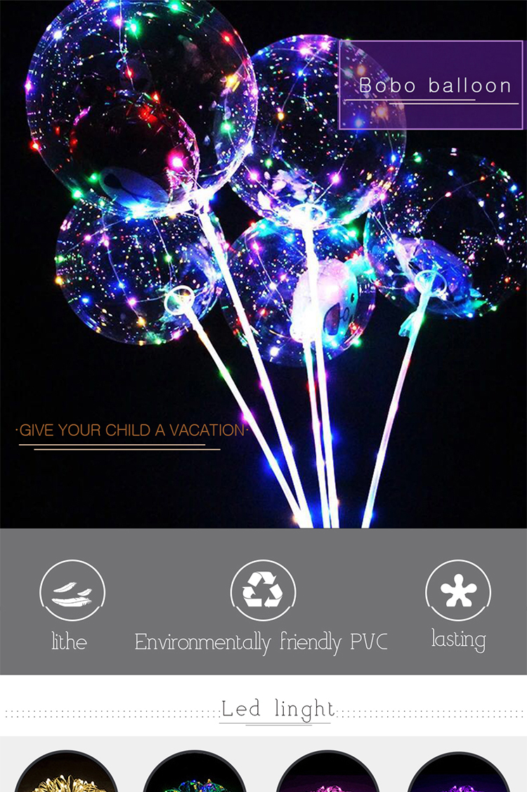 Led baloon light balloons balloon with batteries stick