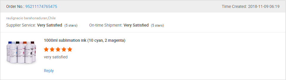 Ocbestjet 4 Colors 1000ML/Bottle Sublimation Dye Ink For Epson R1900 Printer