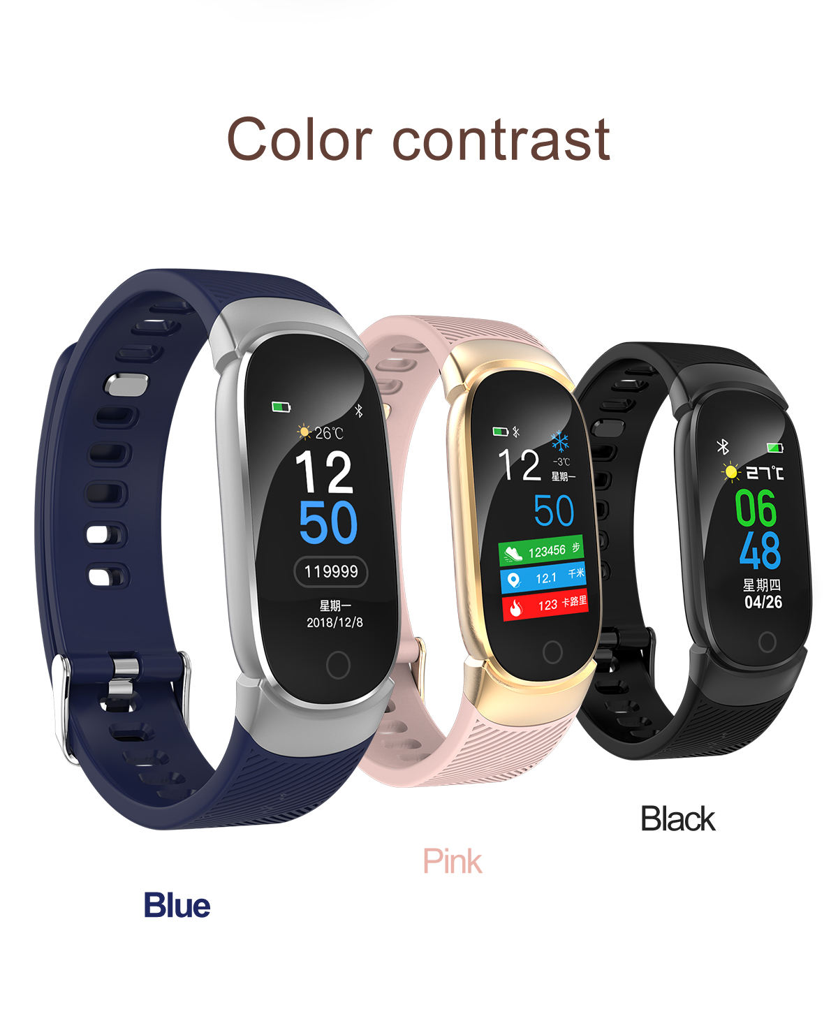 QW16 Smart Watch Waterproof Fitness Tracker for Android IOS