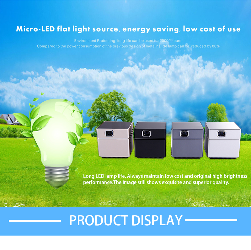 S6 Wireless Cube DLP Projector Mini 5.5cm Pocket Cube Projector 2500mAH Battery Powered Projector