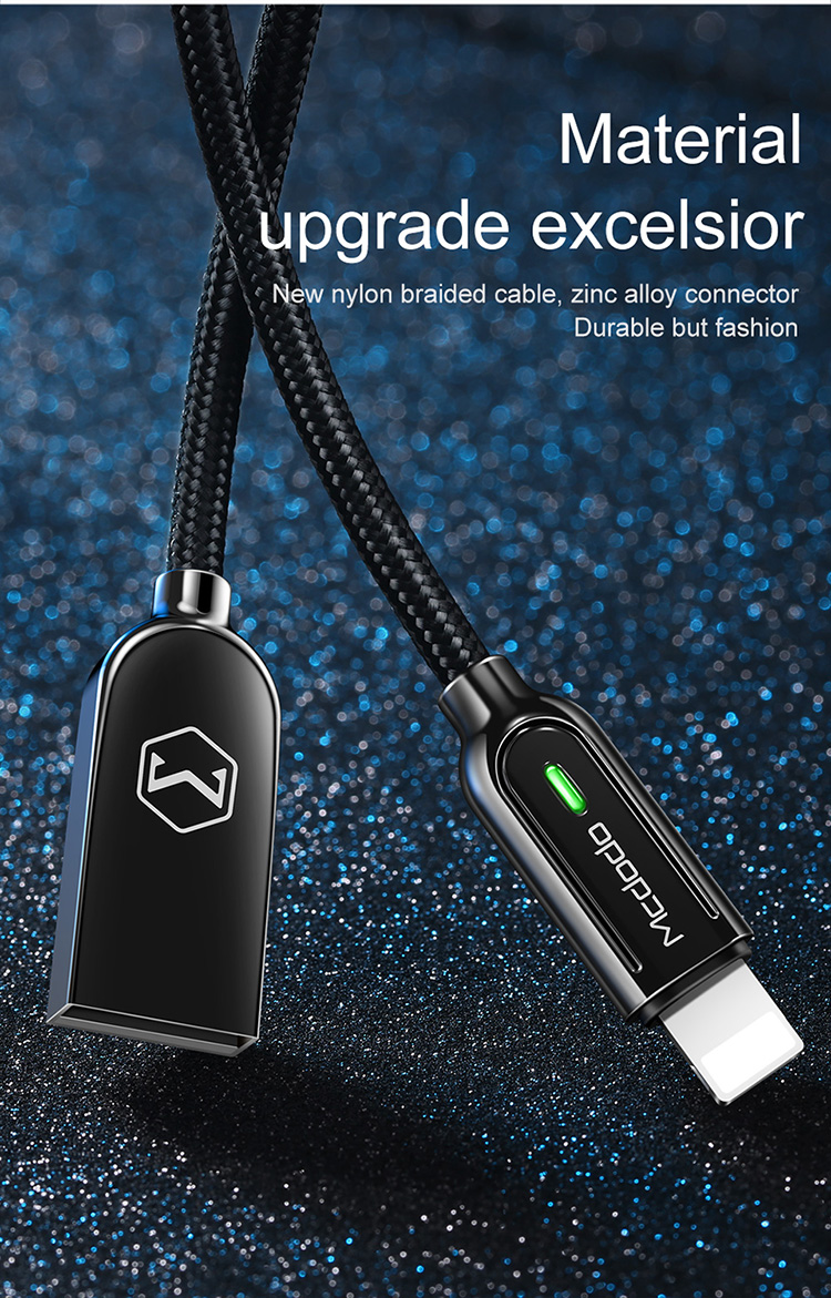 Mcdodo auto disconnect new products original USB data charger fast charging cable cables for iphone light-ning