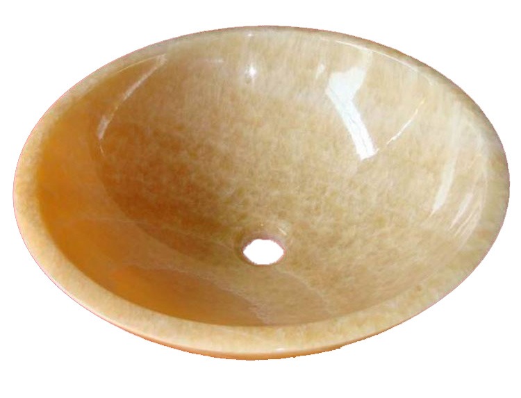 Online Round Marble Bathroom Stone Wash Yellow Onyx Basin India