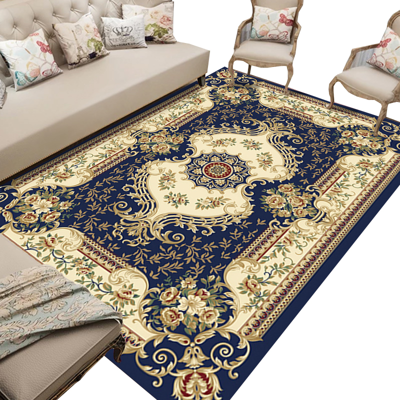 Customize Sizes Bottom Non-slip Design Polyester Fabricn Decorative Europe Style Home and Hotel Carpet
