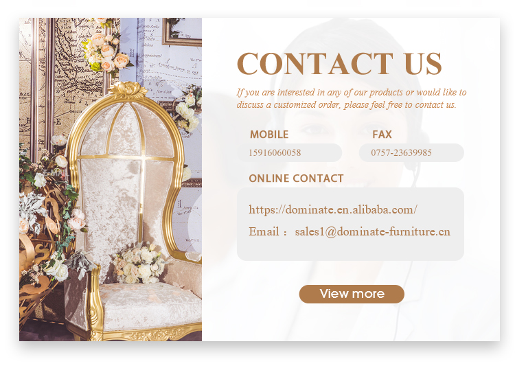 Dominate hot selling gold stackable design pu leather velvet round back stainless steel hotel banquet event wedding chair