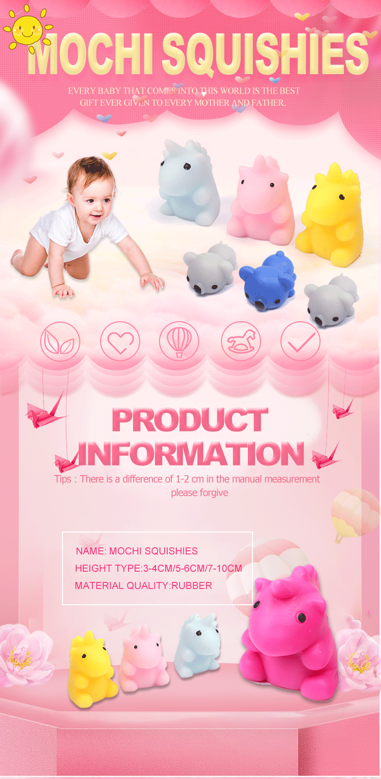 Kawaii Mochi Squishy Squeeze Ball - Stress Relief Toy
