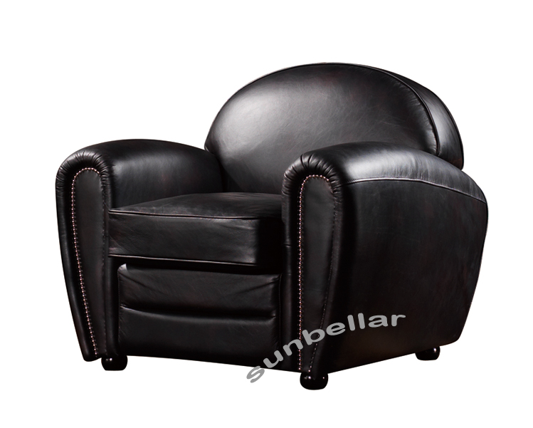antique America vintage leather armchair genuine leather lounge chair mid century tan distressed leather club armchairs