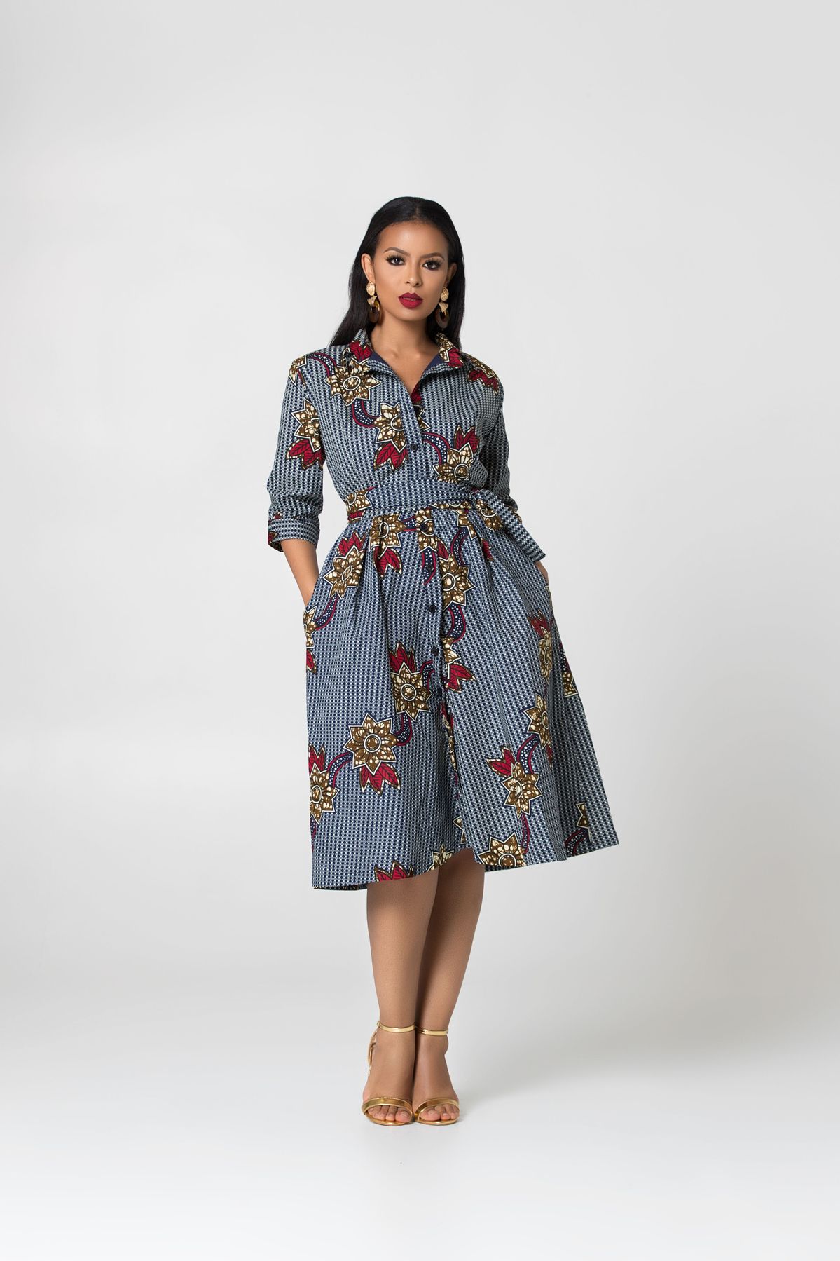 Shop Our Kitenge Shirt Dress Wax Print Designs for African Women