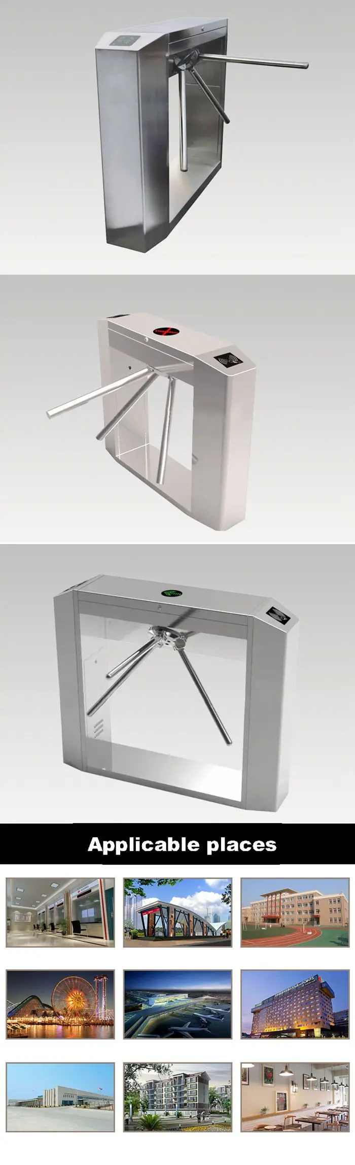 Secure Passage Portals semi-automatic tripod turnstile with latest technology