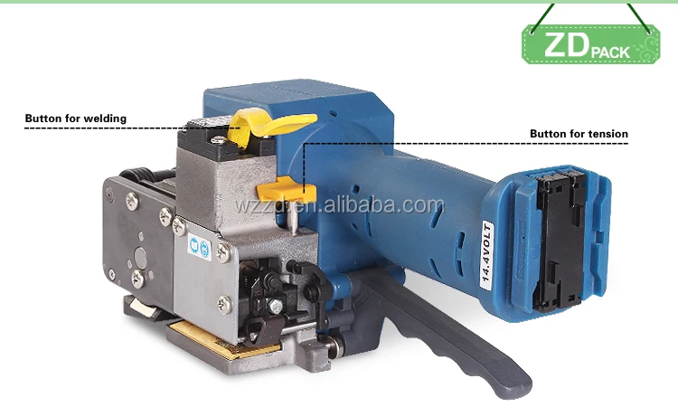 Z323 handheld Portable Battery Powered PP PET Plastic Friction Welding Tensio<i></i>ning Strapping Machine