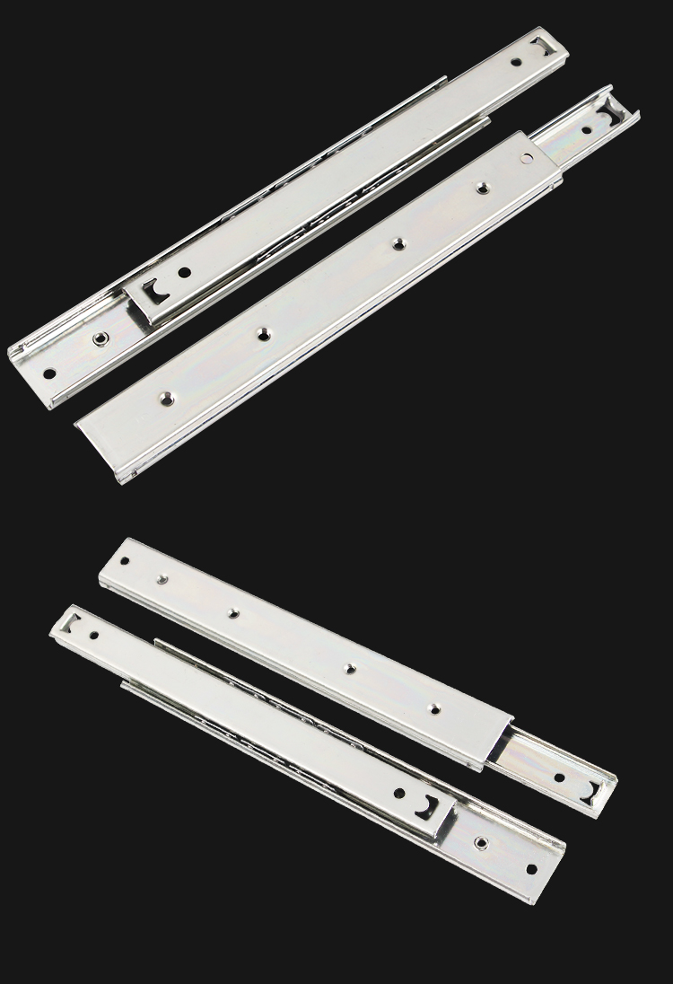27 毫米 1.0毫米厚度双打开双壁迷你抽屉滑轨金属抽屉钢导轨揭阳工厂