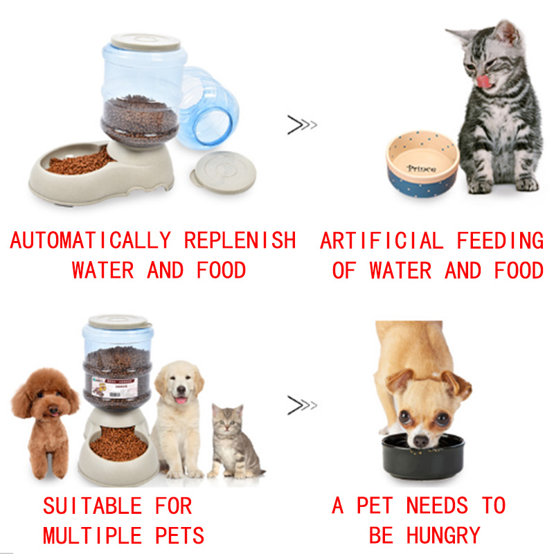 Automatic pet feeder and cat water dispenser pet water feeder