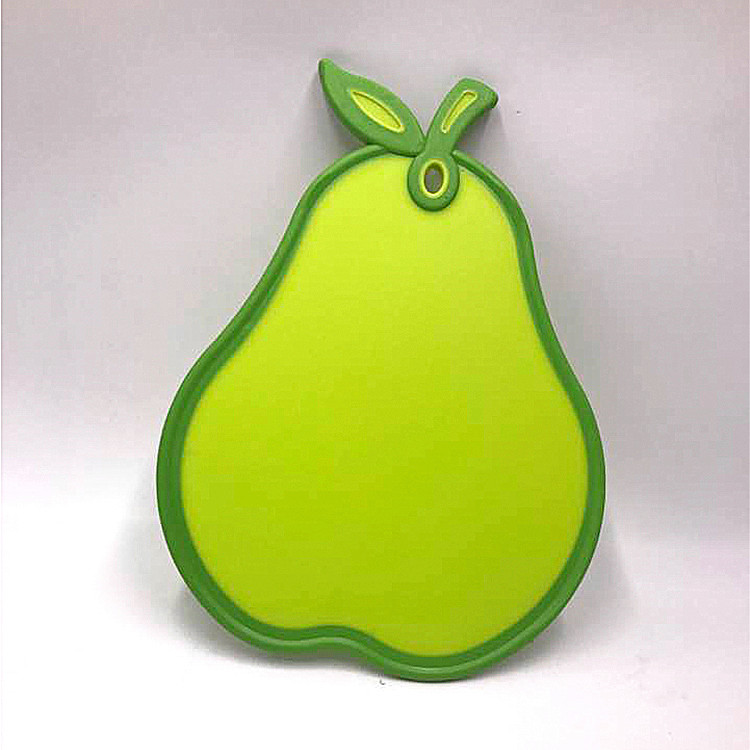Wholesale pear fruit shape kitchen plastic chopping board cutting board