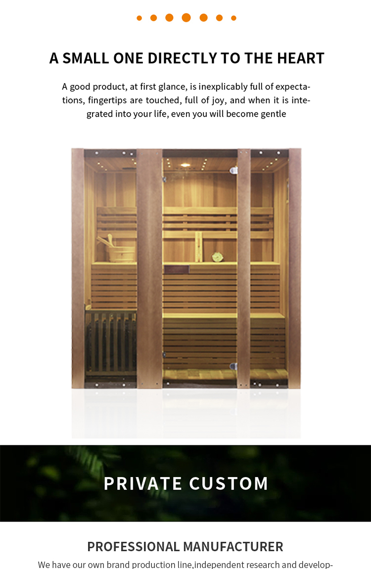 2019 new style red cedar traditional steam sauna room