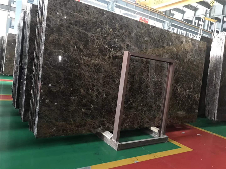 15mm-25mm thickness cheap price polished natural brown dark emperador marble slab