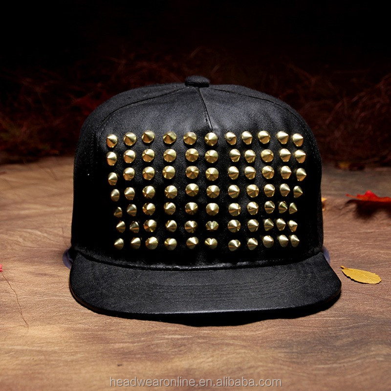 Men and womenStyle Fashion Printed Brim Metal Rivet Snapback Cap