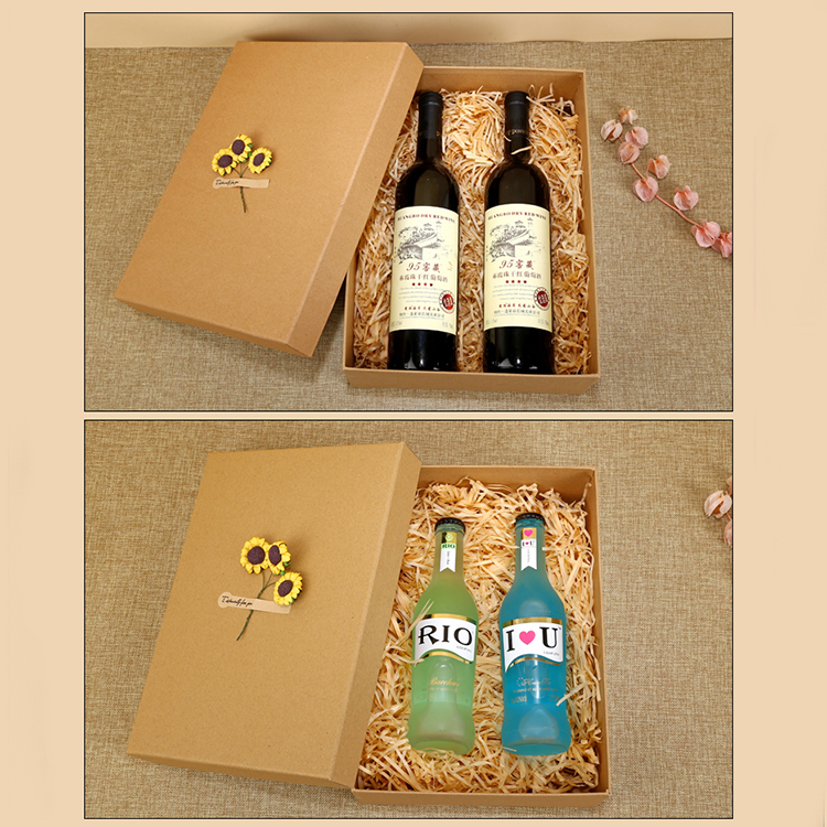 Luxury Packaging Kraft Paper Cardboard Gift Flower Paper Rigid Custom Candle Box with Bag And Separate Lid