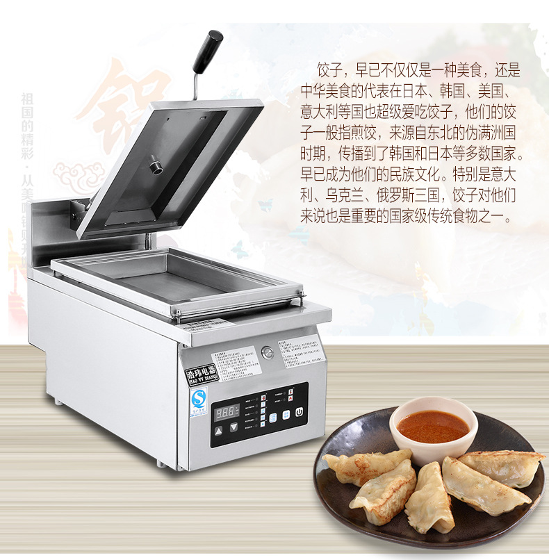 日本饺子饺子炸锅/双头饺子机,带计时器,适合酒店和餐厅使用