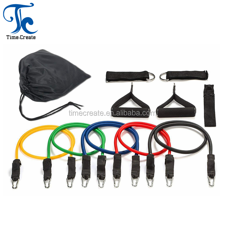 Set 15 Pièces Bandes élastiques De Résistance – Latex, 150Lbs, 5 Niveaux (neuf)