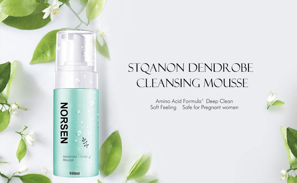 High Quality Private Label Deep Cleansing Moisturizing Dendrobe Cleansing Mousse Plastic Bottle 100ml Adults Face Female 3 Years