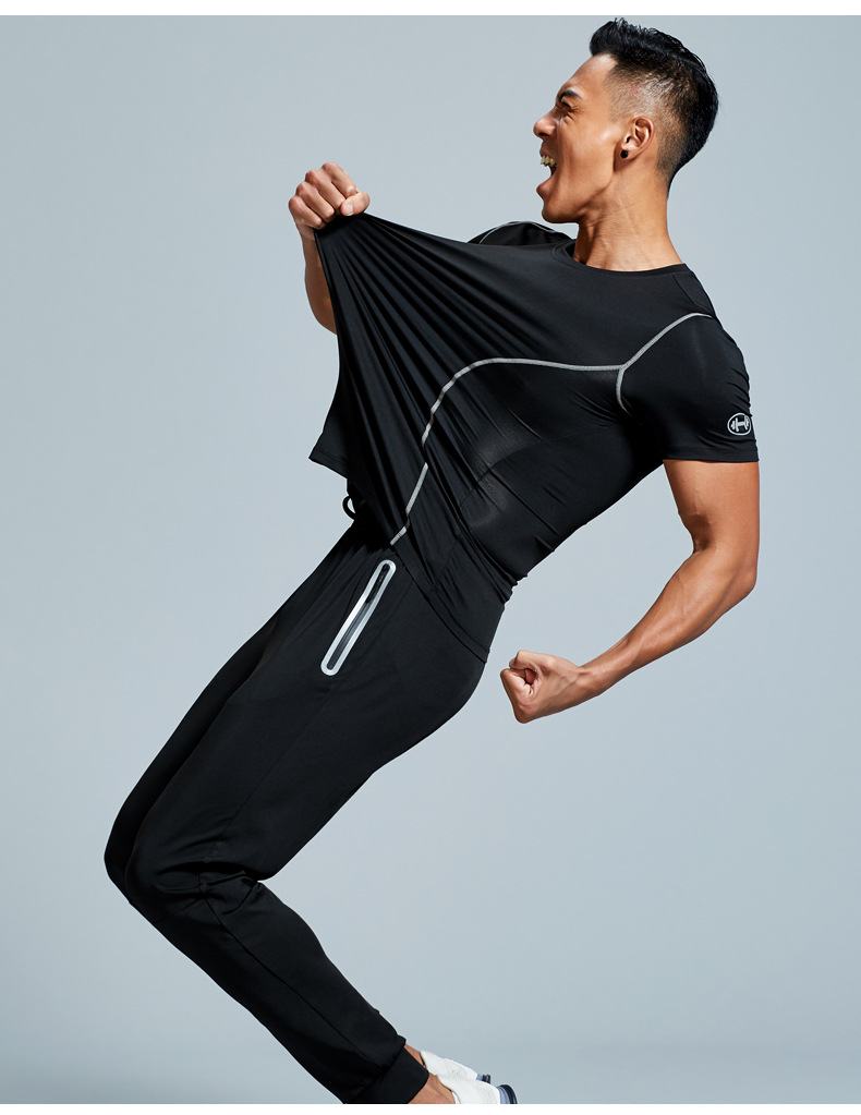 男士健身服装穿运动服慢跑运动服套装 5 件 - buy men tracksuit set