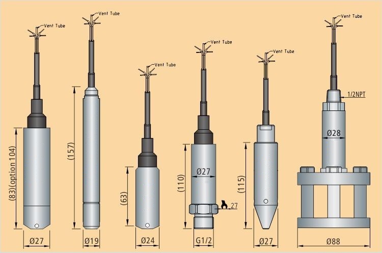 4-20ma 0.5-4.5V Water Level Sensor Submersible For River Sewage