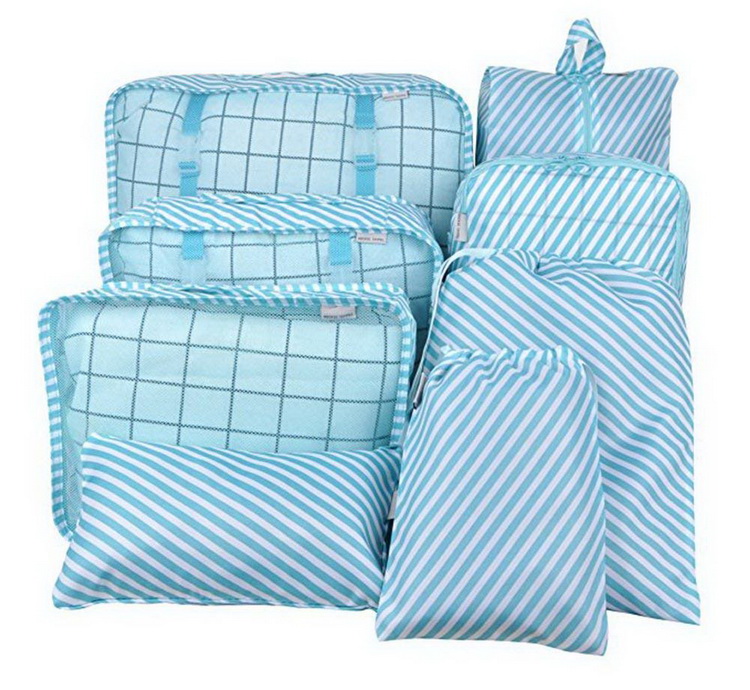 Cubi da imballaggio di alta qualità Set da 7 pezzi organizer da viaggio per valigie con borsa per scarpe