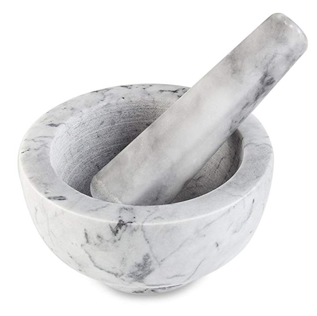 8 * 7厘米白色大理石研钵和研杵用于草药和香料工具 - buy marble