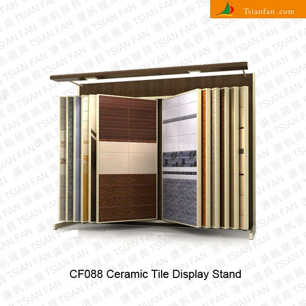 Tiles Flip-type Ceramic Tile Display Stand with Rotating Panels