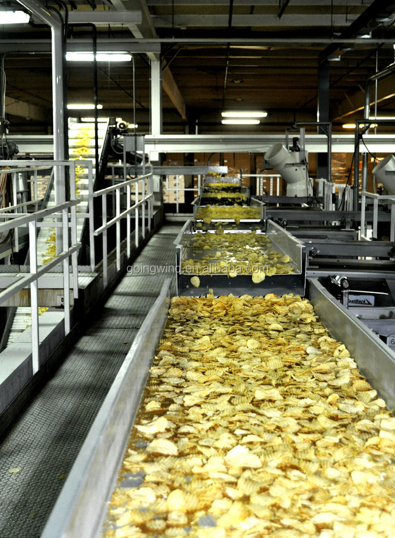 自动薯片油炸机汽车工业红薯片电动燃气油炸机生产线价格便宜出售