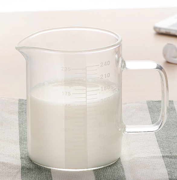 heat resistant glass mug measurement jug/measuring glass mug