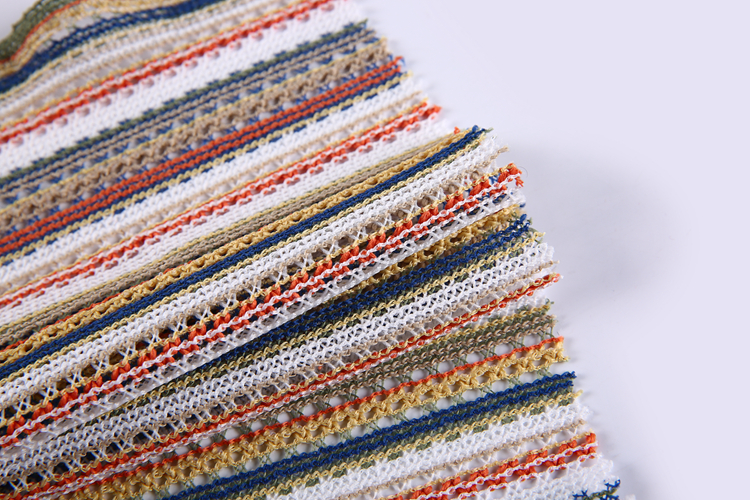 Garment textile telas polyester warp knitting fabric stretch crochet fabric