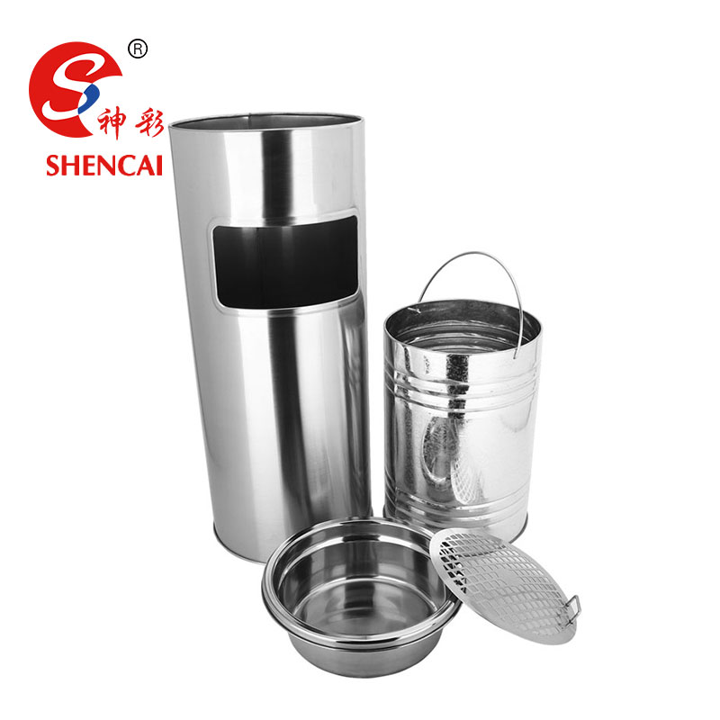 Comemcial Stainless Steel Dustbin Outdoor Waste Bin Stainless Steel Outdoor Litter Bin