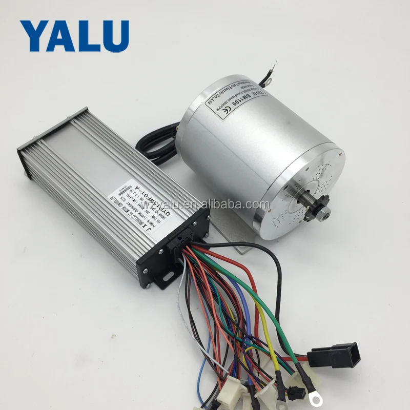 YALU BM1109 1200W 48V BLDC Bicycle Scooter Kit Motors Accessories Electric Mid Drive DC Motor for Ride On Car Toy Gliding Scoote