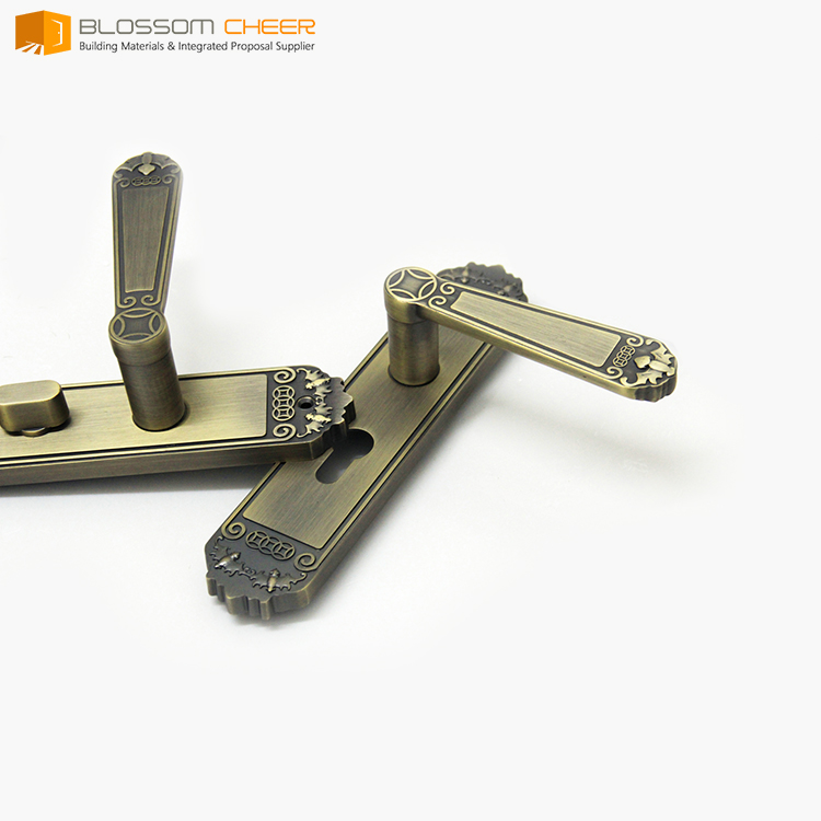 Electroplating bathroom door lock italian brass door lock for wood doors handle lock dubai